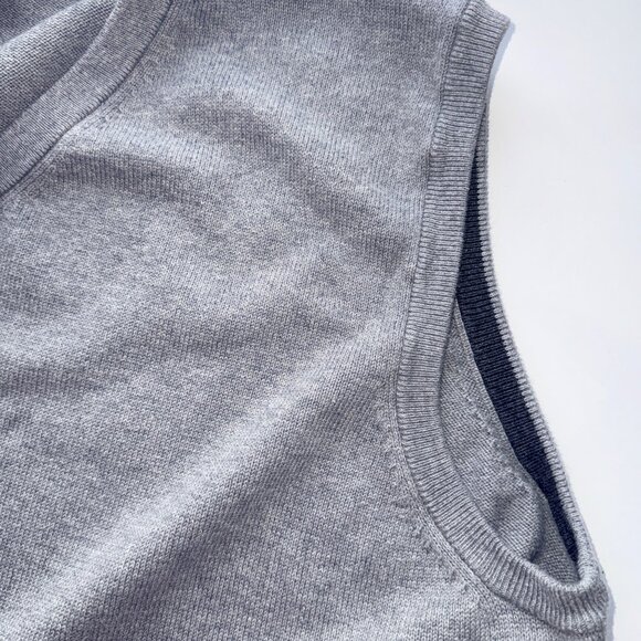 Duluth Trading Sweater Vest Mens 2XL Gray Cotton Blend VNeck Sleeveless Pullover - Picture 4 of 6